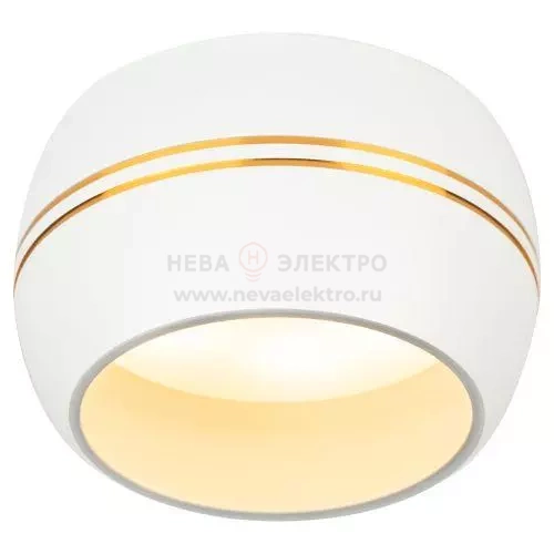 Светильник KL81 WH/GD встраив. под лампу GX53 бел./зол. ЭРА Б0049010