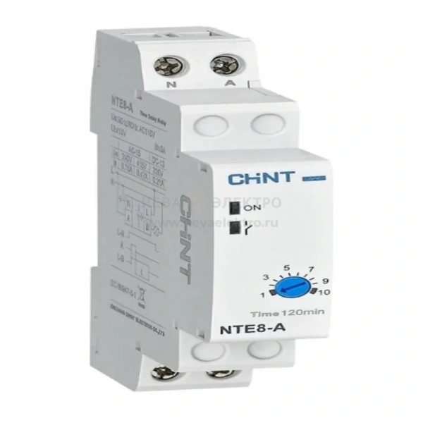 Реле времени NTE8-120A (задержка времени выключения) 12-120с 1НО AC 24В (R) CHINT 258344