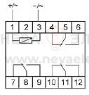 Реле промежуточное PK-3P/Un (монтаж на DIN-рейке 35мм 12В AC/DC 3х8А 3P IP20) F&F EA06.001.010