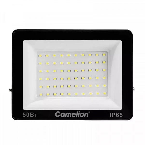 Прожектор светодиодный LFL-5004 C02 LED SMD 50Вт IP65 6500К 5000лм 230В 153х136х30 черн. Camelion 16332