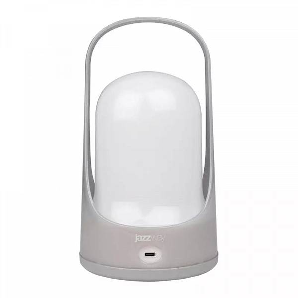 Фонарь светодиодный аккумуляторный кемпинговый Accu5-L60-gy 60SMDх0.5Вт 220/350/650лм 8000-9000К IP20 (Li-ion аккумулятор 3.7В 18650 3600мА.ч) диммер сер. JazzWay 5058323