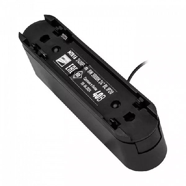 Светильник светодиодный трековый MTR16 2408P-1m 8Вт 3000К IP20 24град. BL низковольтный черн. JazzWay 5056770
