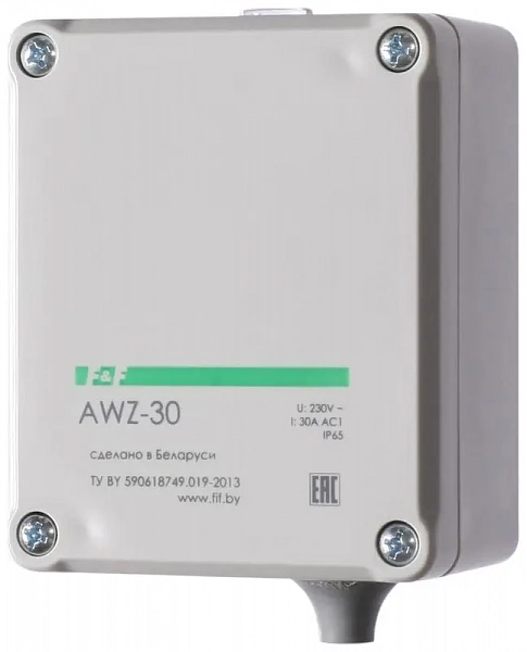 Фотореле AWZ 30 Плюс (выносной фотодатчик монтаж на плоскость 230В 30А 1НО IP40) F&F EA01.001.006