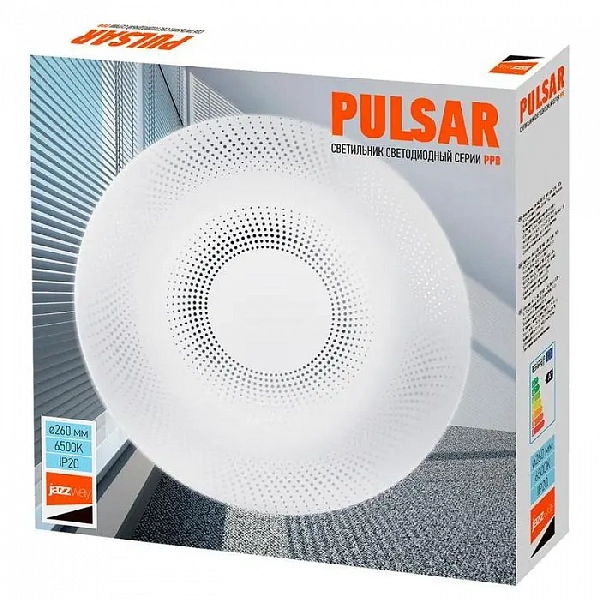 Светильник светодиодный декоративный PPB Pulsar 24Вт 6500К IP20 d260х55 настенно-потолочный бытовой JazzWay 5025028