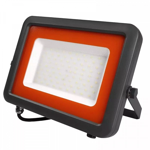 Прожектор светодиодный PFL-S2 70Вт 6500К IP65 220–240В ДО с клапаном закален. матов. стекло сер. JazzWay 2853318D