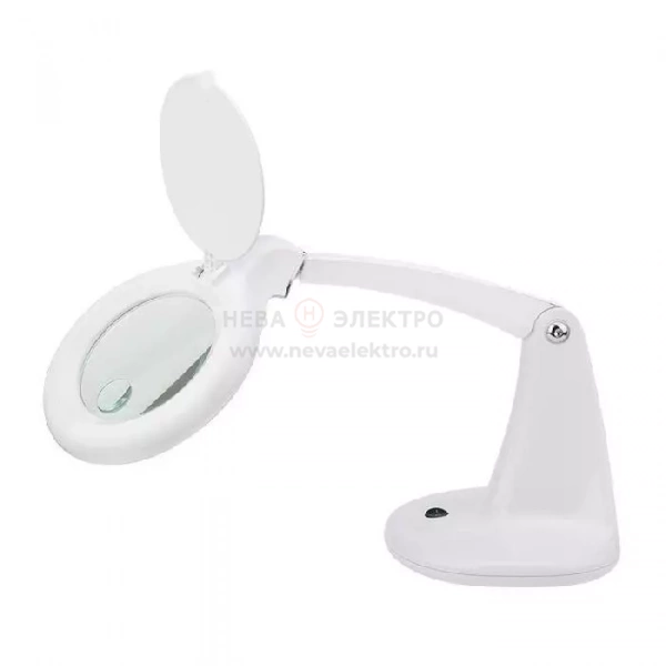 Лупа настольная 3D+12D с подсветкой 40 SMD LED d100мм бел. Rexant 31-0243