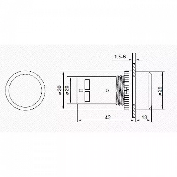 Кнопка EB22 возвратная зел. NO+NC 300В Rexant 36-5531