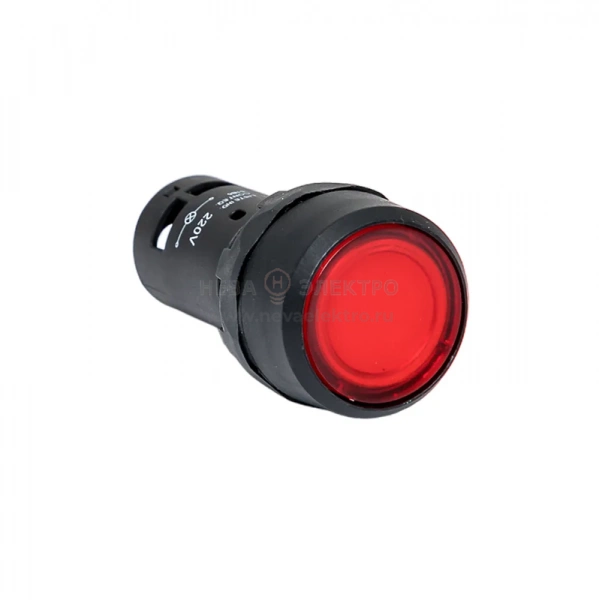 Кнопка с фиксацией с подсветкой OptiSignal Compact D22 С7-PHL-B410 красн. 1НО 24В AC/DC XB7NJ04B1 КЭАЗ 362111
