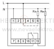 Реле тока РR-612 (2-15А монтаж на DIN-рейке 35мм 230В AC 16А 1перекл IP20) F&F EA03.003.003
