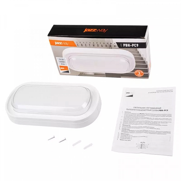 Светильник светодиодный PBH-PC9-OA 24Вт 4000К IP65 2400лм ЖКХ бел. JazzWay 5070172