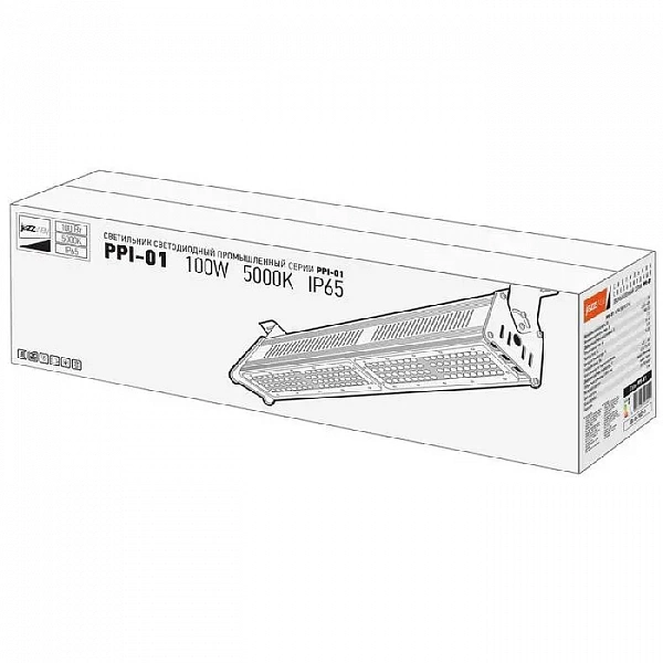 Светильник светодиодный PPI-01 100Вт 5000К IP65 230В 50Гц E new slim ДСП для высоких пролетов Pro+ JazzWay 5005495A