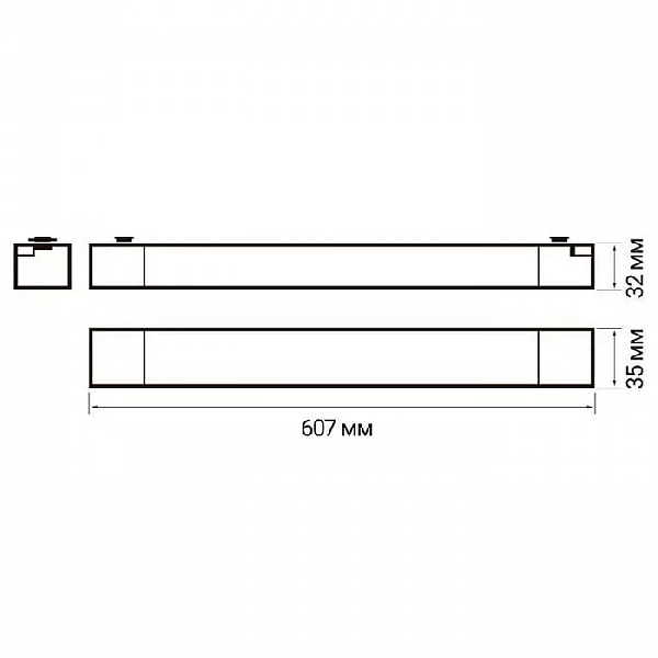 Светильник светодиодный трековый PTR 1935 35Вт 3000К IP40 600мм 120град. BL черн. JazzWay 5035270