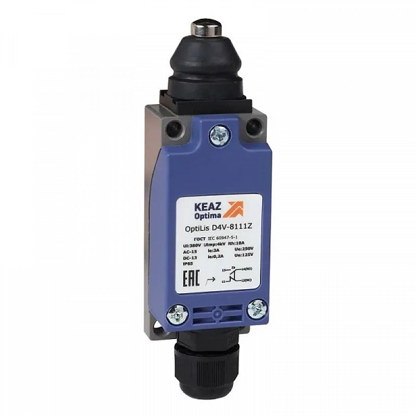 Выключатель концевой OptiLiS D4V-8111Z толкатель метал. XCKP2110P16 КЭАЗ 365295