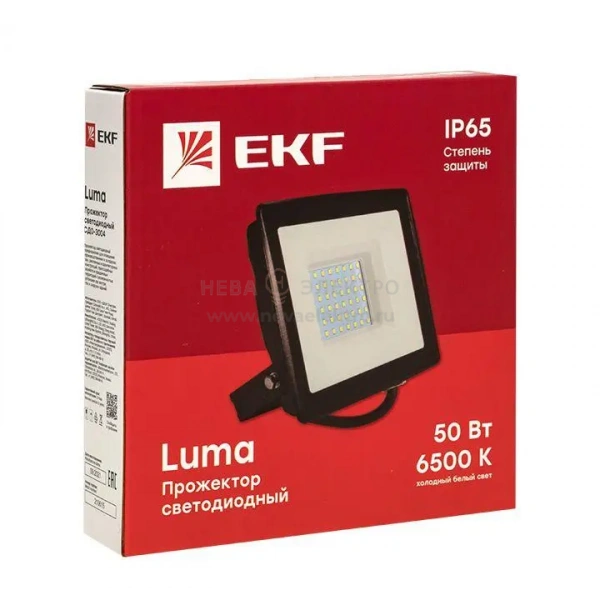 Прожектор светодиодный СДО-3004 50Вт 6500К IP65 Basic EKF FLL-3004-50-6500