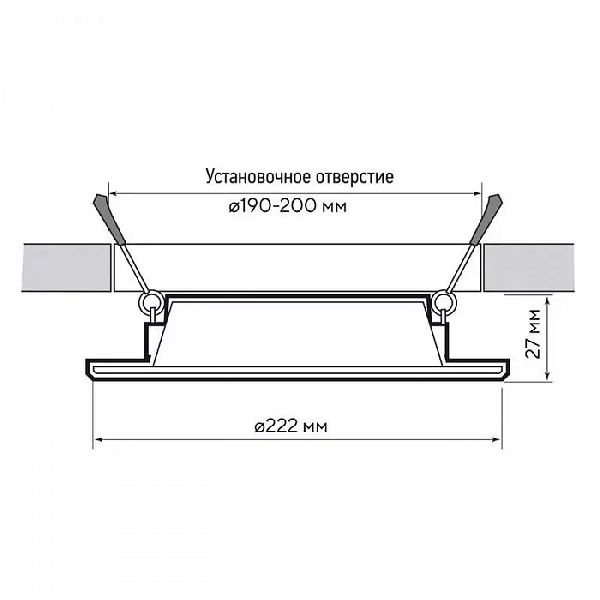 Светильник светодиодный PLED DL6 WH Downlight 20Вт 6500К IP40 ДВО встраив. Pro JazzWay 5036376