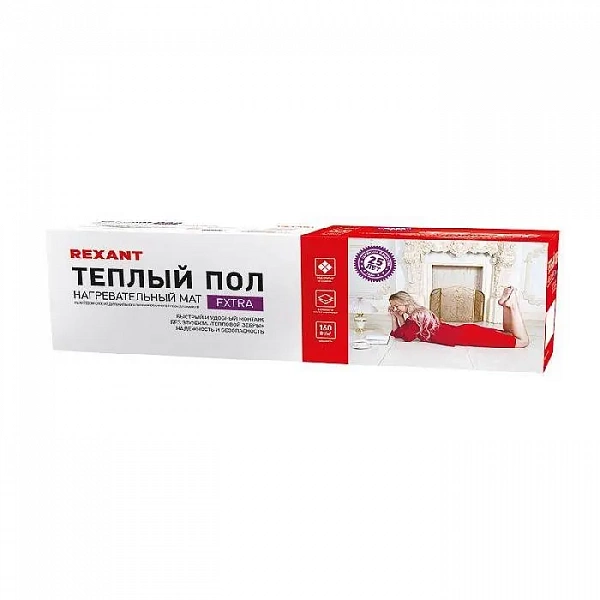 Комплект "Теплый пол" (мат) двухжил. 480Вт 0.5х6м 3кв.м Extra Rexant 51-0506