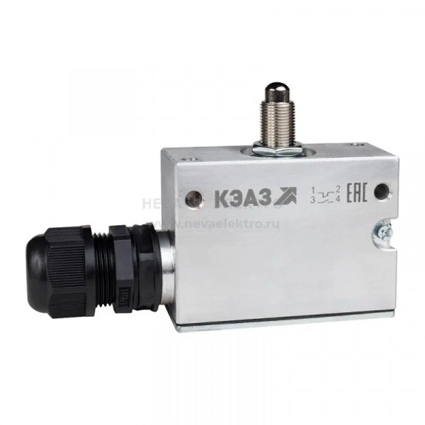 Микропереключатель МП-1304м/01 (толкатель шток-крепление фронт гайками) КЭАЗ 347478