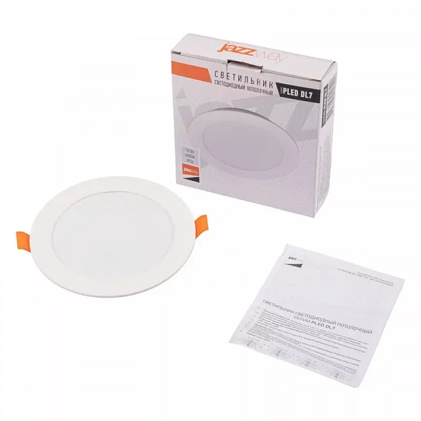 Светильник светодиодный PLED DL7 WH Downlight 10Вт 4000К IP54 120х26мм ДВО встраив. JazzWay 5042520