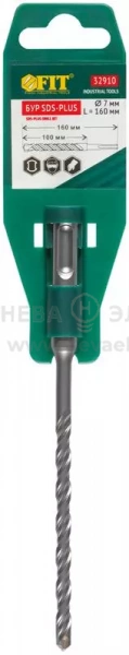 Бур по бетону SDS PLUS с двойн. резьбой 7х160мм FIT 32910