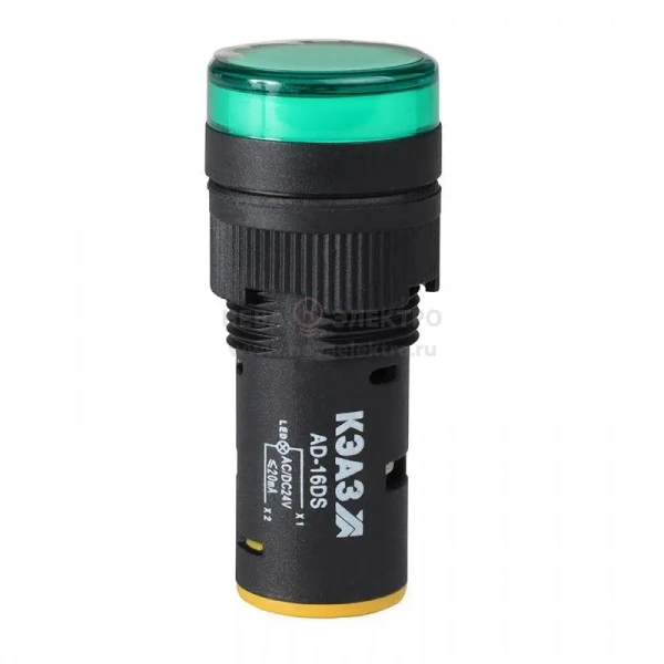 Лампа AD16DS(LED) матрица D16мм зел. 48В AC/DC КЭАЗ 357836