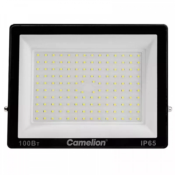 Прожектор светодиодный LFL-10004 C02 LED SMD 100Вт IP65 6500К 10000лм 230В 245х233.5Х31 черн. Camelion 16333