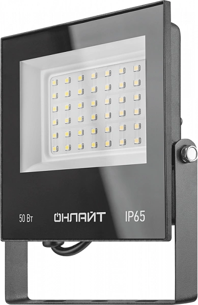 Прожектор светодиодный 90 498 OFL-03-50-6.5K-BL-IP65-LED 50Вт 6500К IP65 4000лм черн. ОНЛАЙТ 90498