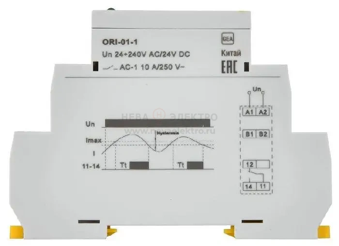 Реле тока ORI 0.1-1А 24-240В AC/24В DC IEK ORI-01-1