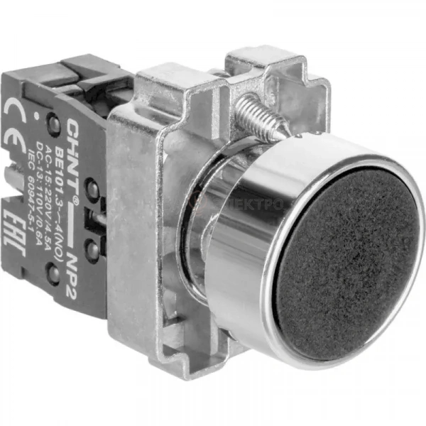 Кнопка управления NP2-BL21 без подсветки 1НО IP40 (R) черн. CHINT 576043