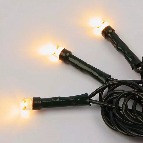 Гирлянда LED ULD-S2000-200/DGA WARM WHITE IP20 20м 200 диодов тепл. бел. свет провод зел. Uniel UL-00007308