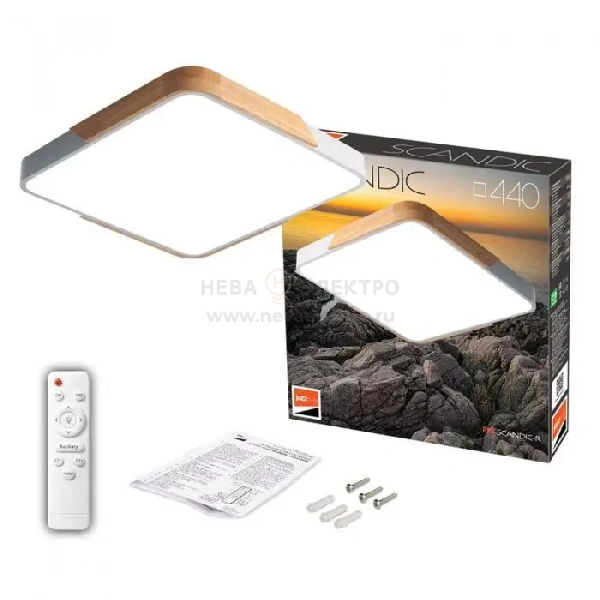 Светильник светодиодный декоративный PPB Scandic-S DIM 72Вт 3000-6500К IP20 настенно-потолочный бытовой диммир. WH/W JazzWay 5037335