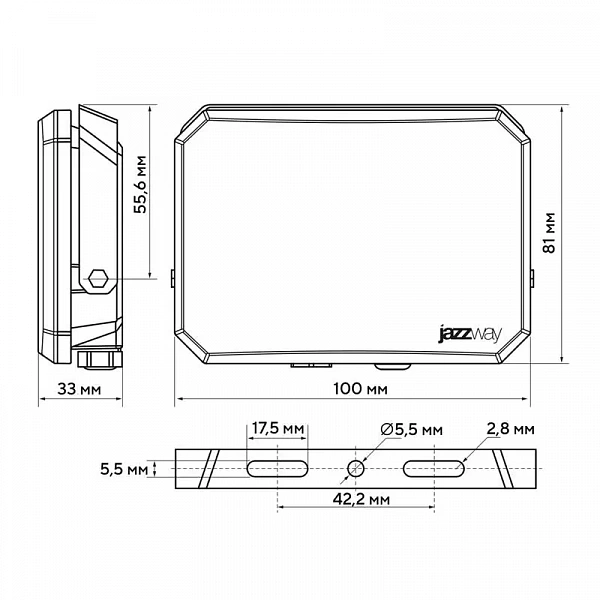 Прожектор светодиодный PFL-SA 30Вт IP65 6500К 2700лм OPAL СДО JazzWay 5070325