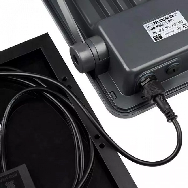 Прожектор светодиодный PFL SOLAR 02 50 6500К IP65 GR ДО с солнечн. панелью и пультом JazzWay 5058460