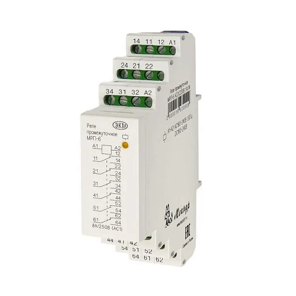 Реле промежуточное МРП-6 AC230В УХЛ2 (спец.) Меандр A8302-16933949