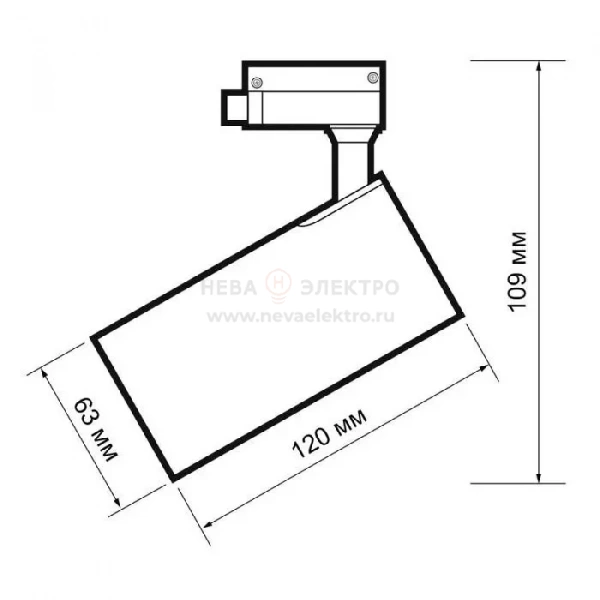 Светильник светодиодный трековый PTR 0715 15Вт 5000К 24град. BL IP40 черн. Pro JazzWay 5041219