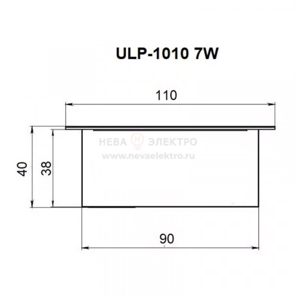 Светильник светодиодный ULP-1010 7W/4000K IP40 GRILYATO WHITE 7Вт 4000К IP40 630лм 100х100х37 потолочный встраив. грильято рассеив. призма с источником питания бел. Uniel UL-00007426