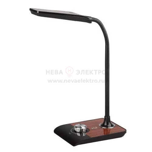 Светильник NLED-473-10W-BK настол. черн. с деревом ЭРА Б0033305