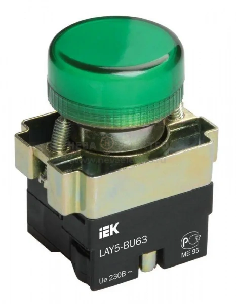 Индикатор светосигнальный LAY5-BU63 d22мм 230В зел. KARAT IEK BLS50-BU-K06