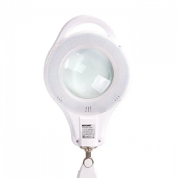 Лупа на струбцине круглая 5D с подсветкой 96LED тепл. и холод. свет бел. Rexant 31-0535
