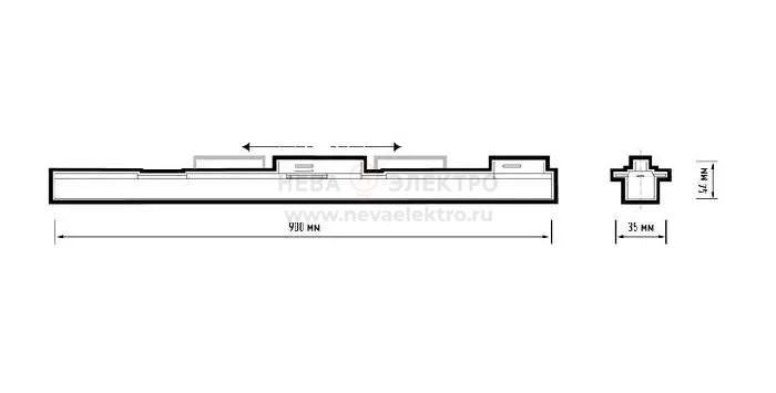 Светильник светодиодный трековый PTR 4026 26Вт 4000К 120град. WH 900мм IP40 Pro JazzWay 5060692