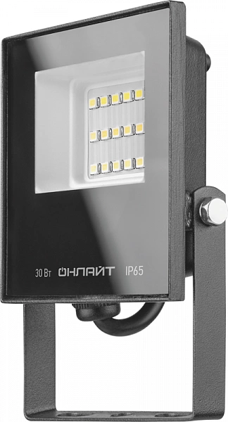 Прожектор светодиодный 90 497 OFL-03-30-6.5K-BL-IP65-LED 30Вт 6500К IP65 2400лм черн. ОНЛАЙТ 90497