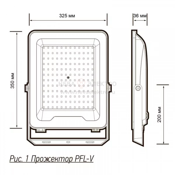 Прожектор светодиодный PFL-V 300Вт 6500К IP65 ДО Pro JazzWay 5045019