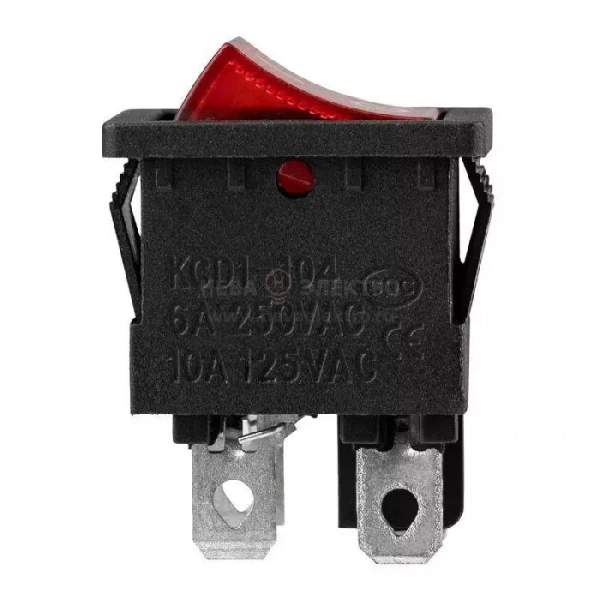 Выключатель клавишный 250В 6А (4с) ON-OFF красн. с подсветкой Mini (RWB-207 SC-768) (инд. упак.) Rexant 36-2190-1
