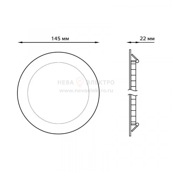 Светильник светодиодный Slim 9Вт 6500К IP20 750лм 220-240В ДВО круг бел. GAUSS 939111309