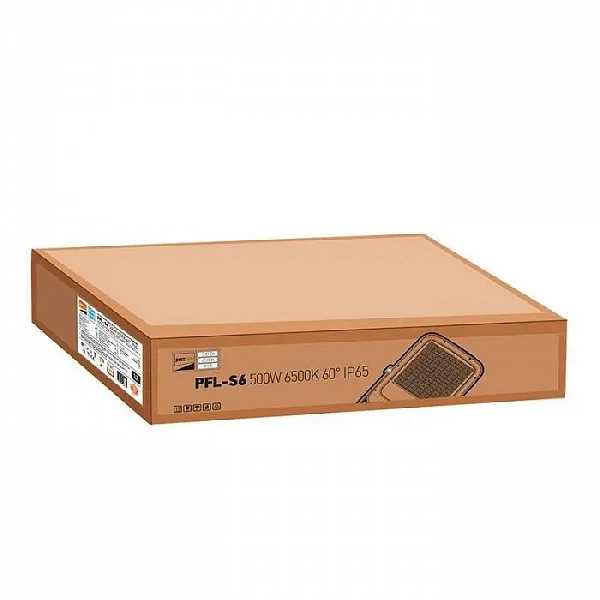 Прожектор светодиодный PFL-S6 500Вт 6500К IP65 60град. ДО с клапаном выравнивания давления закален. стекло Pro+ JazzWay 5047389