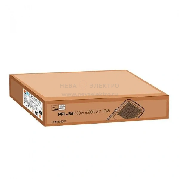 Прожектор светодиодный PFL-S6 500Вт 6500К IP65 60град. ДО с клапаном выравнивания давления закален. стекло Pro+ JazzWay 5047389