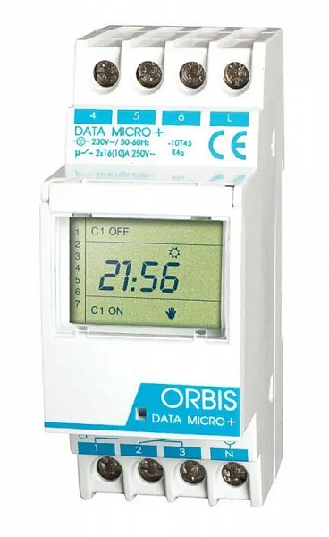 Реле времени цифровое DATA MICRO+ 1 канал ORBIS OB172012N
