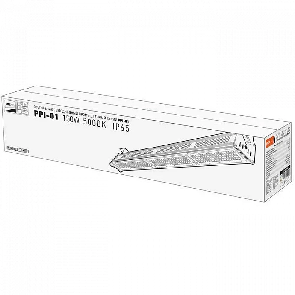 Светильник светодиодный PPI-01 150Вт 5000К IP65 230В 50Гц E new slim ДСП для высоких пролетов Pro+ JazzWay 5005501A