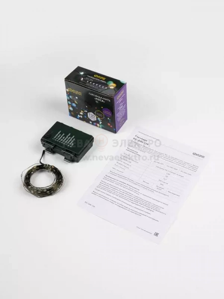 Гирлянда "Роса" DC-G06-120M 120 RGB microLED 12.1м. 8реж. 3хAA ФАZА 5059610
