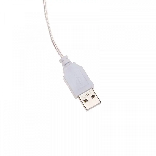 Фонарики тайские Перламутр 5м 25LED тепл. бел. питание USB прозр. ПВХ Neon-Night 304-010