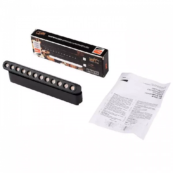 Светильник светодиодный трековый MTR16 1312R 12Вт 3000К IP20 spot 36град. BL низковольтный черн. JazzWay 5056992